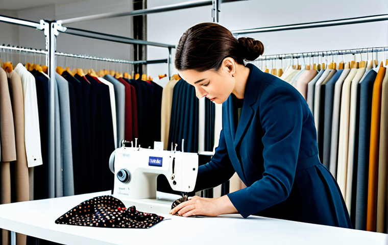 **

"A textile technician, fully clothed in professional attire, inspecting a haute couture garment in a Parisian atelier, surrounded by fabrics and sewing machines, safe for work, appropriate content, perfect anatomy, natural proportions, professional, modest, family-friendly, high quality, detailed."

**