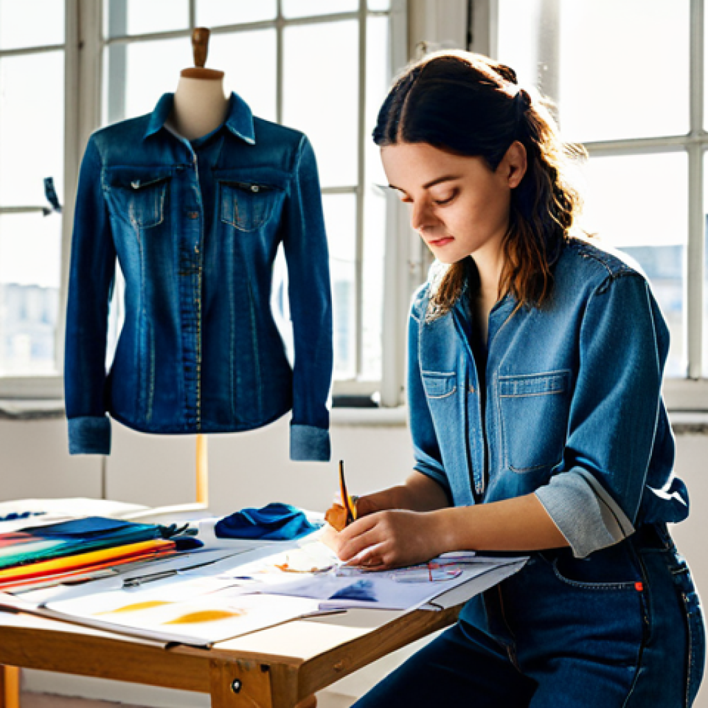 섬유기사 자격증으로 시작하는 경력 - Sustainable Fashion Design**

A young French fashion designer in a bright, modern studio, surrounded...
