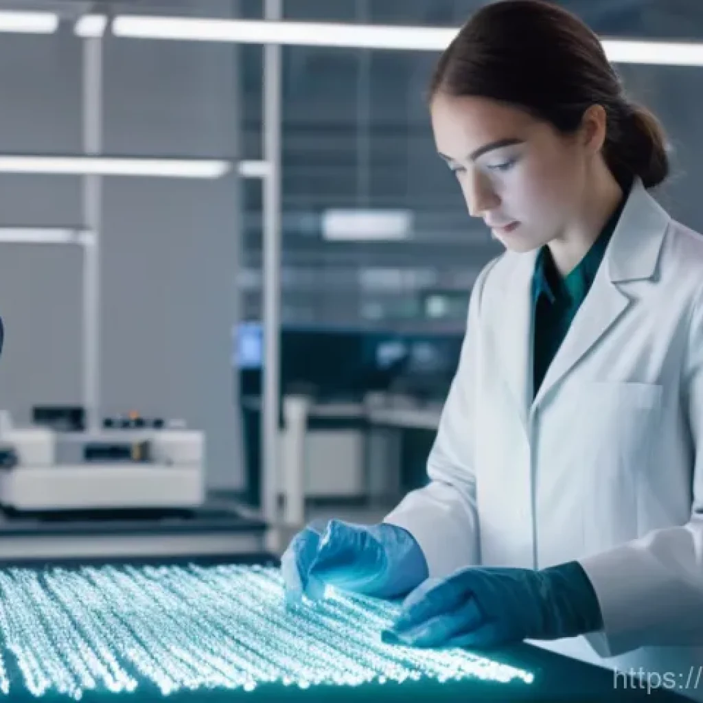 섬유기사와 실기시험 준비 사례 - **Prompt:** A female textile engineer in her late 20s, wearing a crisp, white lab coat over a profes...