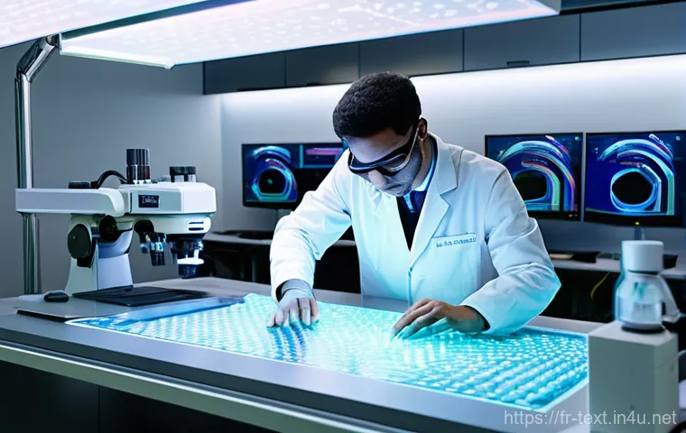 섬유기사와 시험 준비의 전략 - **Future Textile Innovation Lab: Sustainable Smart Fabrics**
"A vibrant, high-tech laboratory sc...