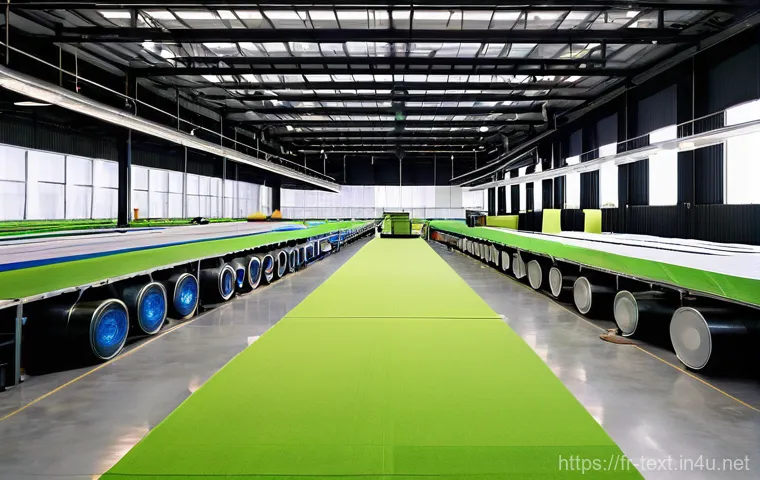 섬유기사와 시험 준비의 전략 - **Future Textile Innovation Lab: Sustainable Smart Fabrics**
    "A vibrant, high-tech laboratory sc...