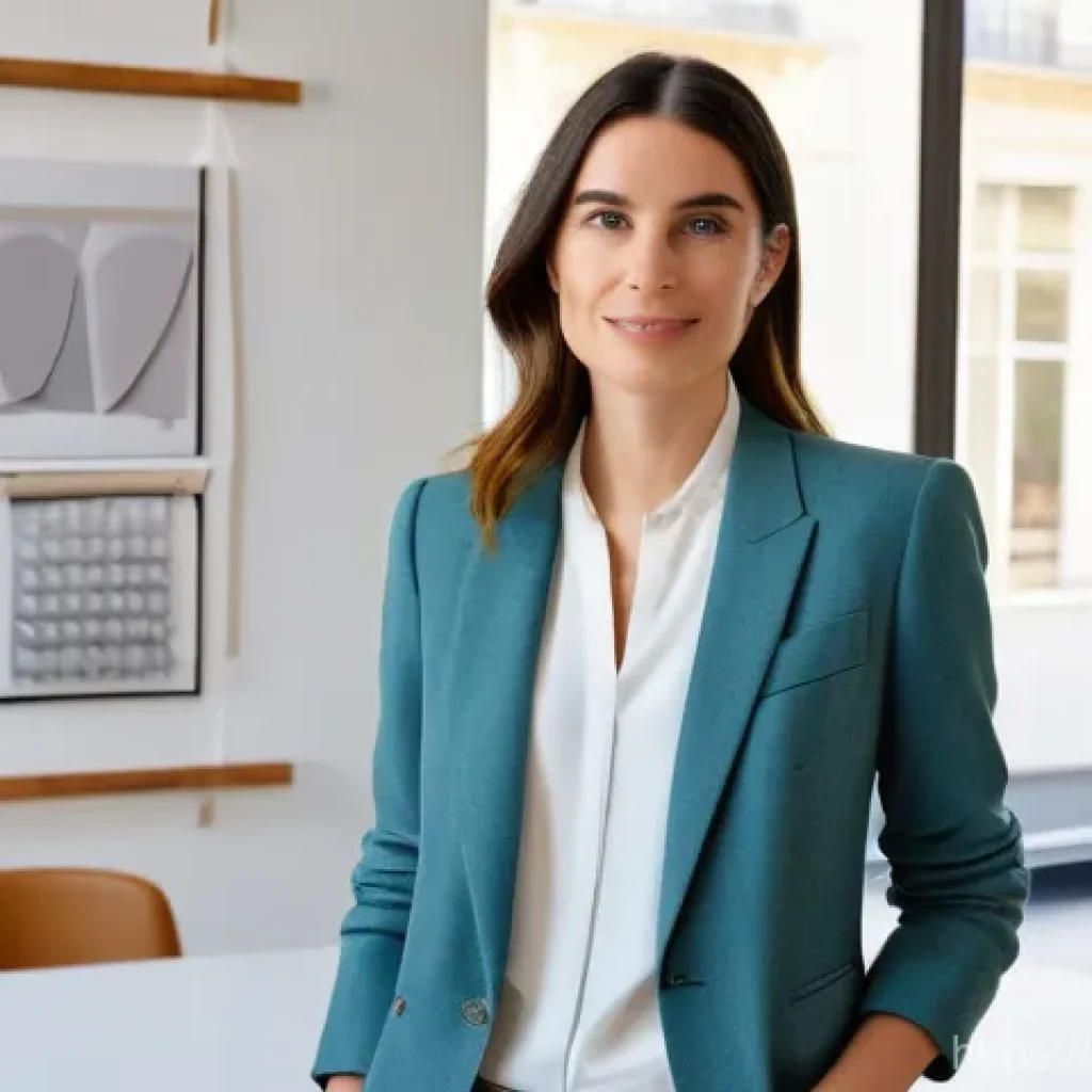 섬유기사 자격증 취득 후의 진로 - **Innovation Consultant in Paris**
    A sophisticated female textile engineer, in her early 30s, st...