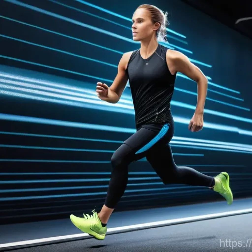 섬유기사와 관련 직업군의 전망 - **"Smart Performance and Health Monitoring Textiles"**
A dynamic, full-body shot of a young athl...