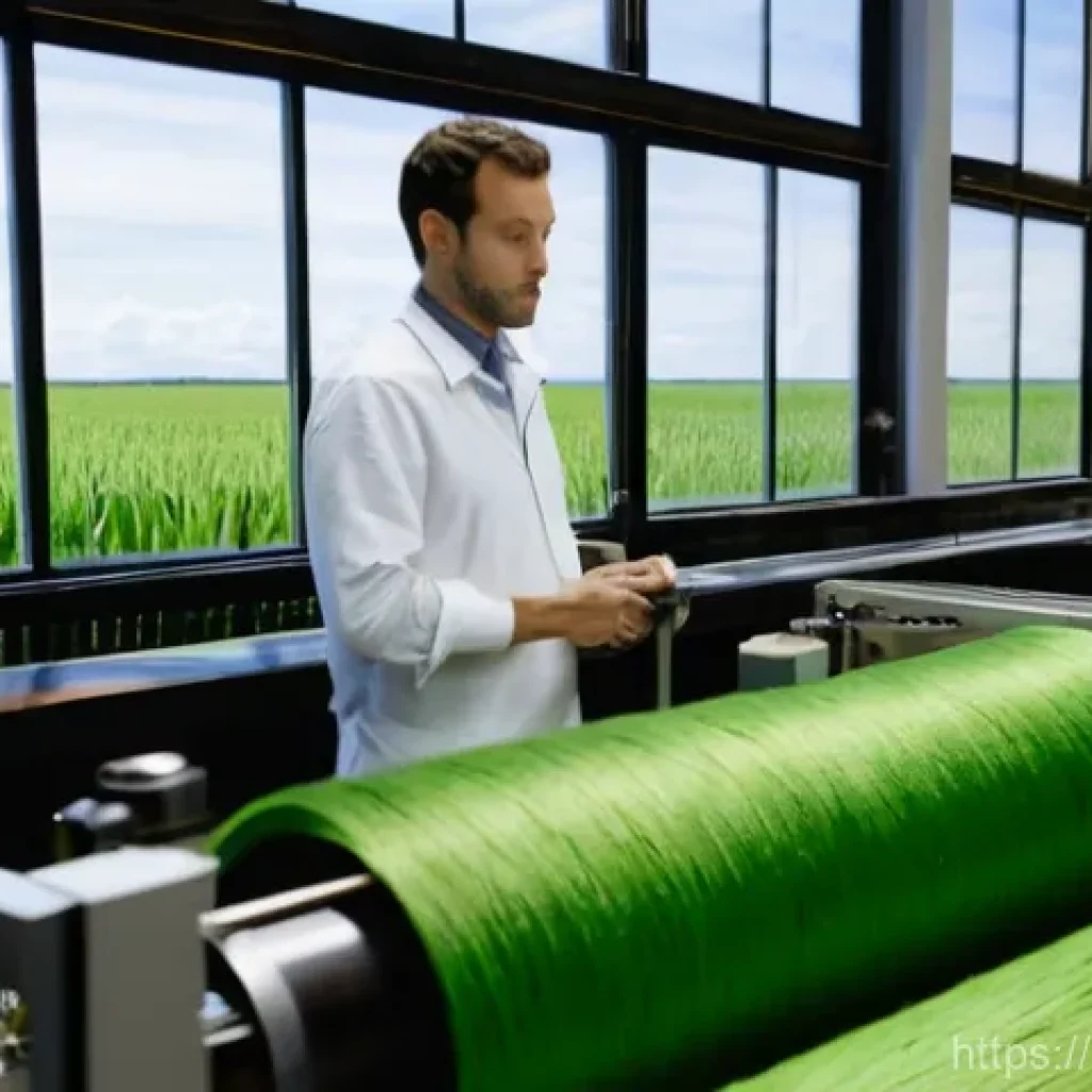 섬유기사와 자격증 트렌드 - **Prompt:** "A captivating image showcasing the 'renaissance' of natural fibers in high technology. ...