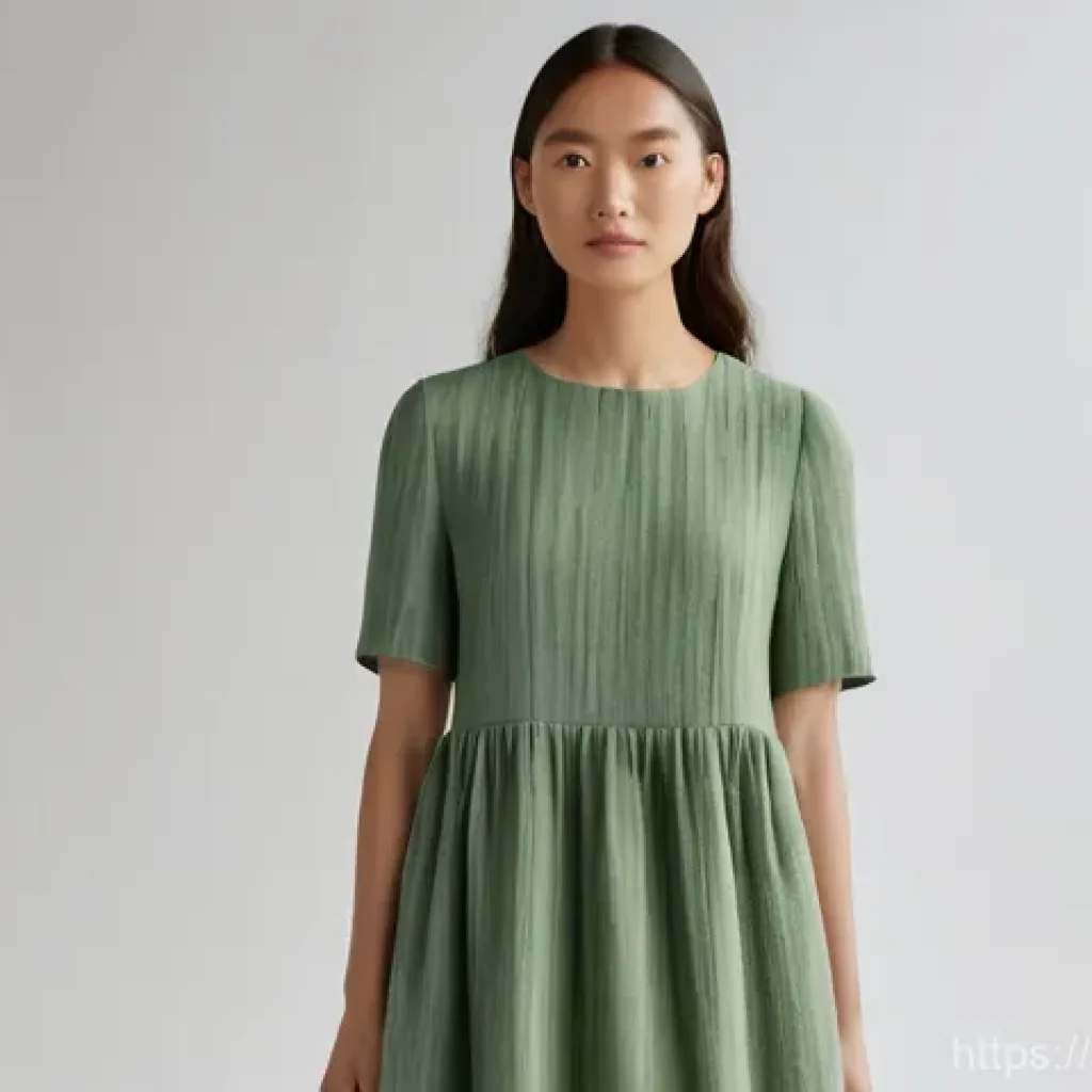 섬유기사 필기 과목별 요점 - **Prompt: The Future of Natural Fibers in Sustainable Fashion**
    "A confident young woman, approx...