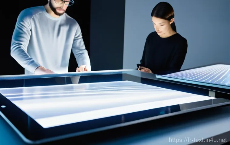 섬유기사 국가시험 준비 방법 - **Prompt 2: Hands-on Textile Manufacturing Innovation**
    "Inside a pristine, high-tech textile ma...