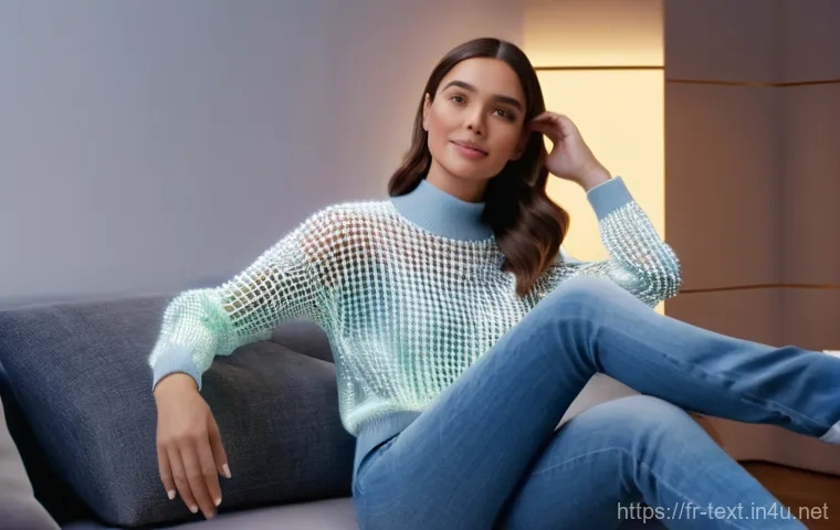 섬유기사와 인공지능 기술 활용 - An ultra-modern, impeccably clean textile factory floor, illuminated by bright, cool-toned industria...