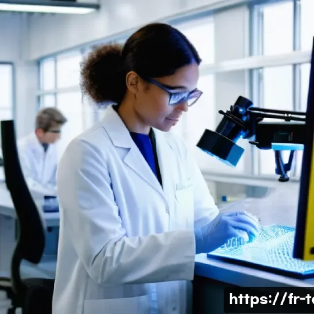 섬유기사 응시 조건 - **Prompt:** "A diverse group of textile engineers in an ultra-modern, bright French research and dev...