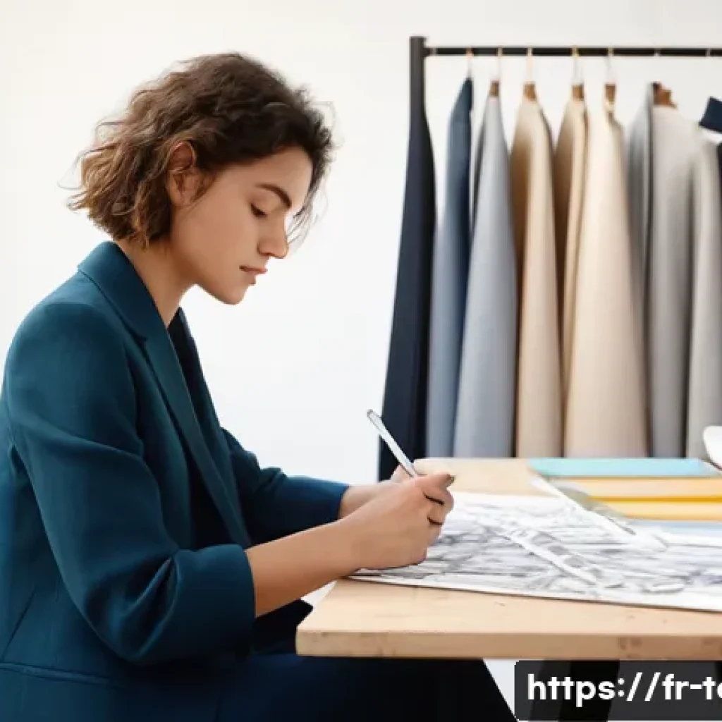 섬유기사와 관련 직종의 취업 가능성 - **Prompt 1: Sustainable French Fashion Eco-Designer**
"A vibrant, well-lit studio workshop in Pa...