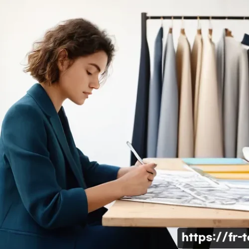 섬유기사와 관련 직종의 취업 가능성 - **Prompt 1: Sustainable French Fashion Eco-Designer**
    "A vibrant, well-lit studio workshop in Pa...