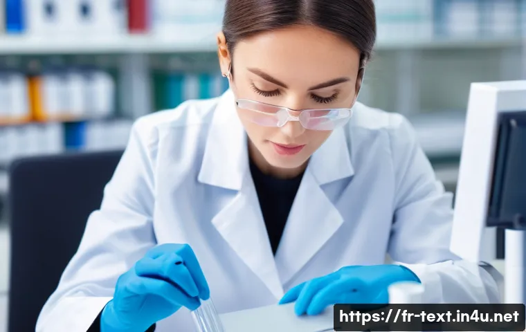 섬유기사와 필기시험 출제 유형 - **Prompt: The Microscopic World of Textile Innovation**
A highly detailed and scientifically ins...