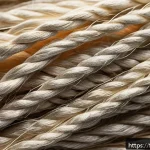 Home 18 섬유기사 필기시험 빈출 개념 - A detailed close-up illustration of natural textile fibers, featuring cotton, wool, silk, and linen ...